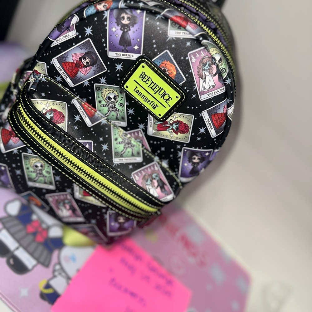 Loungefly Beetlejuice Character Print Backpack